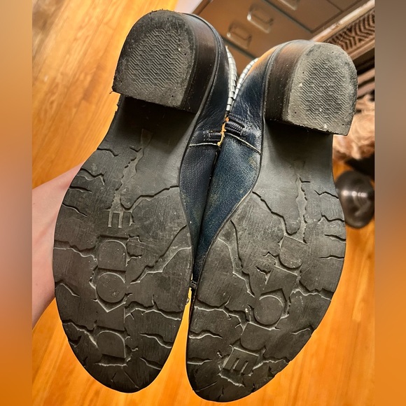 Dkode Navy/Teal Leather Boots with Silver Accents - Picture 14 of 16